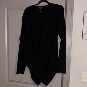 Ashley Stewart Black Ribbed Cardigan